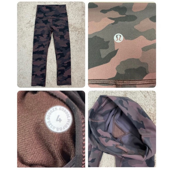 Lululemon Wunder Train High-Rise Crop 21"
Camo Brown Leggings W6BFBS 2020 Size 4 - Picture 12 of 15